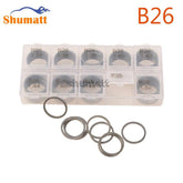 100pcs Common Rail Parts B26 Brand 120 Series Injector Repair Adjusting Washer Shims Thickness 1.34-1.52mm Accuracy 0.01mm