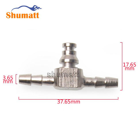 Common Rail CR 110 Series Injector Oil Backflow T-Style Iron pipe Three- joint 10 pieces Each Bag