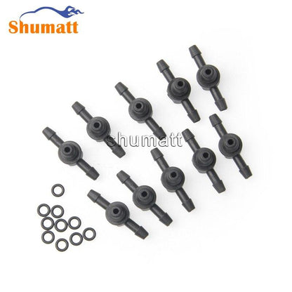 10 Pcs T Type Connector Pipe Hose Joiner Tube Fuel For B0sch 0445110 Series Injector