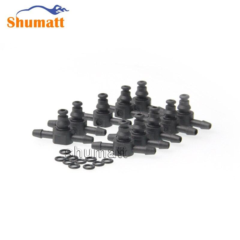 10 Pcs T Type Connector Pipe Hose Joiner Tube Fuel For B0sch 0445110 Series Injector
