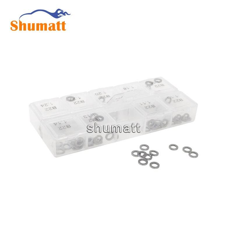 600pcs Common Rail Parts Injector Valve Assy Adjusting Washer Shims B13 B14 B16 B22 B26 for Brand 120 Series Full Set Gasket