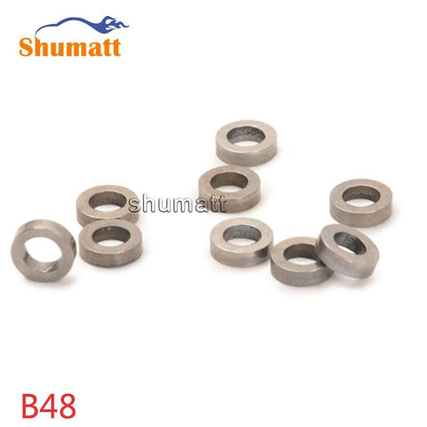 100pcs Common Rail Parts Diesel Injector Valve Assy Adjusting Washer Shims B48 Thickness 1.38-1.56mm