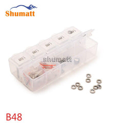 100pcs Common Rail Parts Diesel Injector Valve Assy Adjusting Washer Shims B48 Thickness 1.38-1.56mm