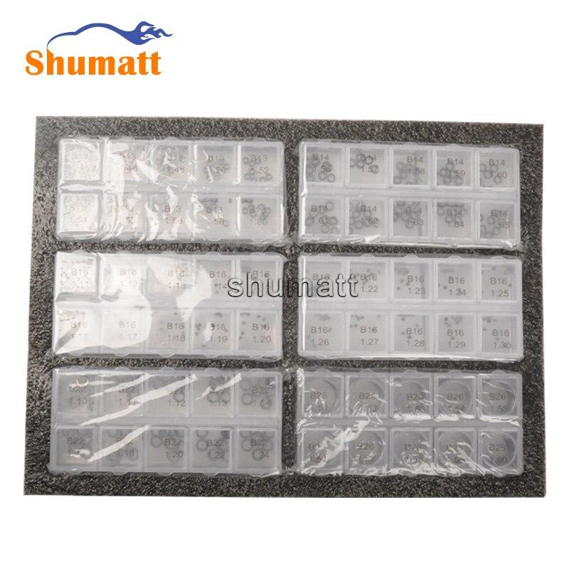 600pcs Common Rail Parts Injector Valve Assy Adjusting Washer Shims B13 B14 B16 B22 B26 for Brand 120 Series Full Set Gasket