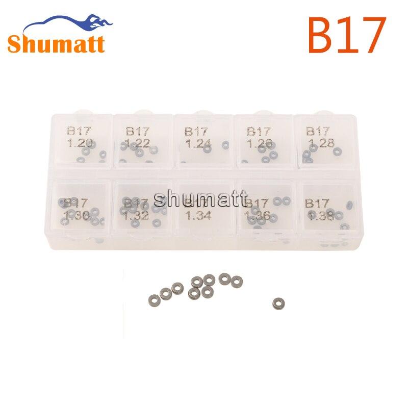 SHUMAT 100 PCS  Adjusting Washer Shims B17 Thickness Size 1.20-1.38mm Accuracy :0.020mm fit for DEN-SO Common Rail Injector